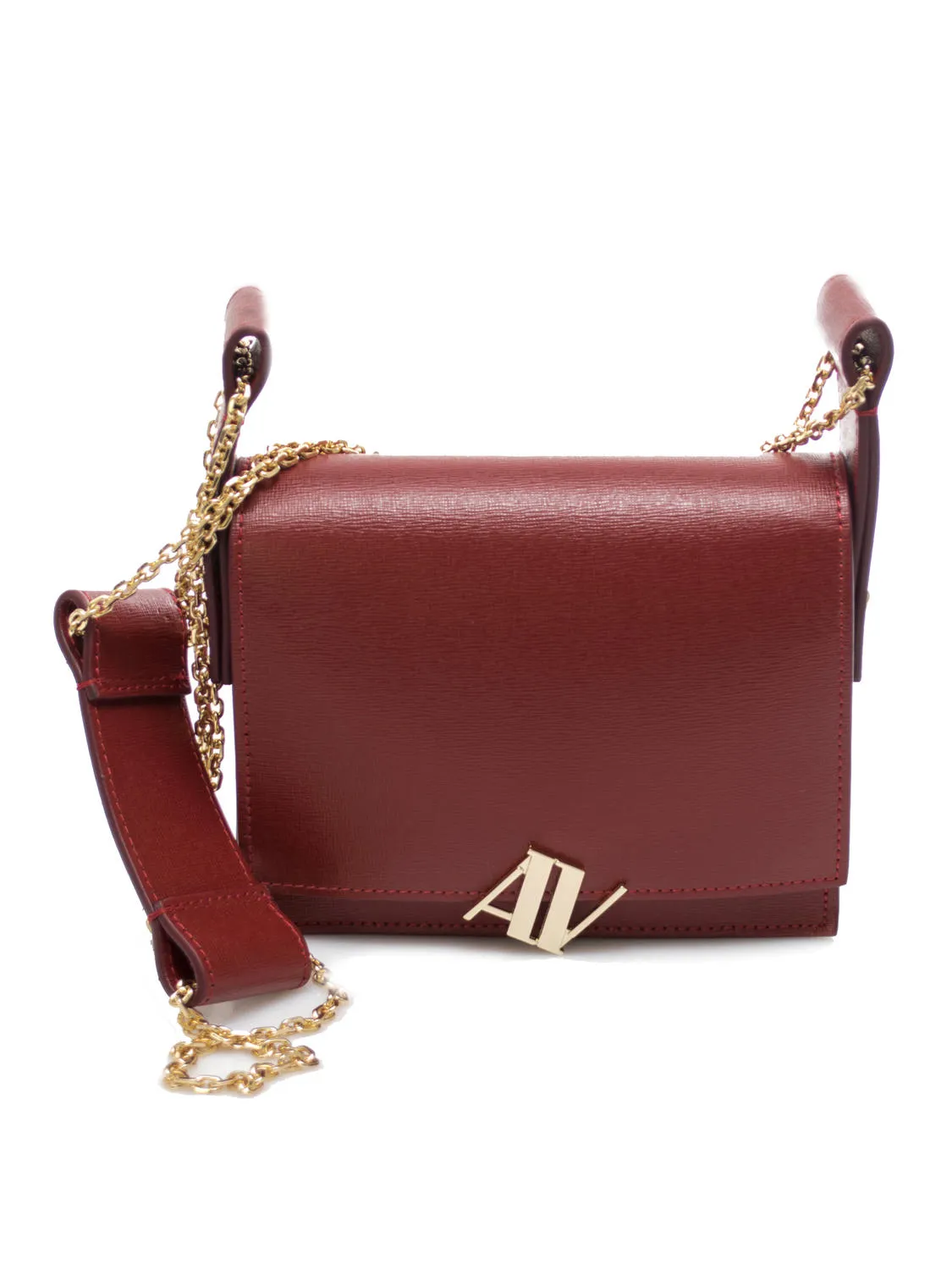 Anna Virgili  Mini Sac Porté Épaule Irina En Cuir Saffiano Rouge - Achetez À Prix Outlet!