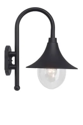 Applique extérieure design Brilliant Berna Noir Aluminium