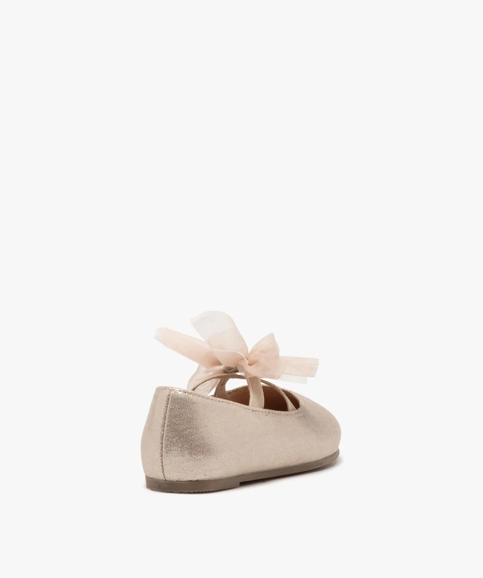 ballerines bebe fille unies a paillettes avec noeud en tulle fantaisie jaune ballerines et babies