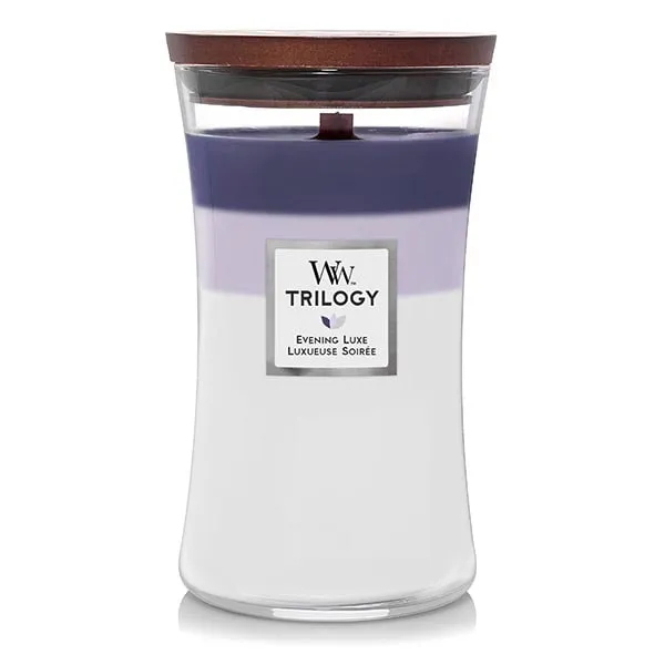 Bougie Woodwick Luxueuse soirée, grande jarre triology