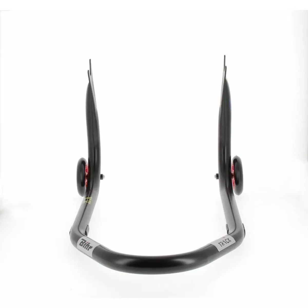 Béquille Arrière Bihr Home Track Fixe Supports En V Noir Mat Roues Rouge - Béquille d'atelier