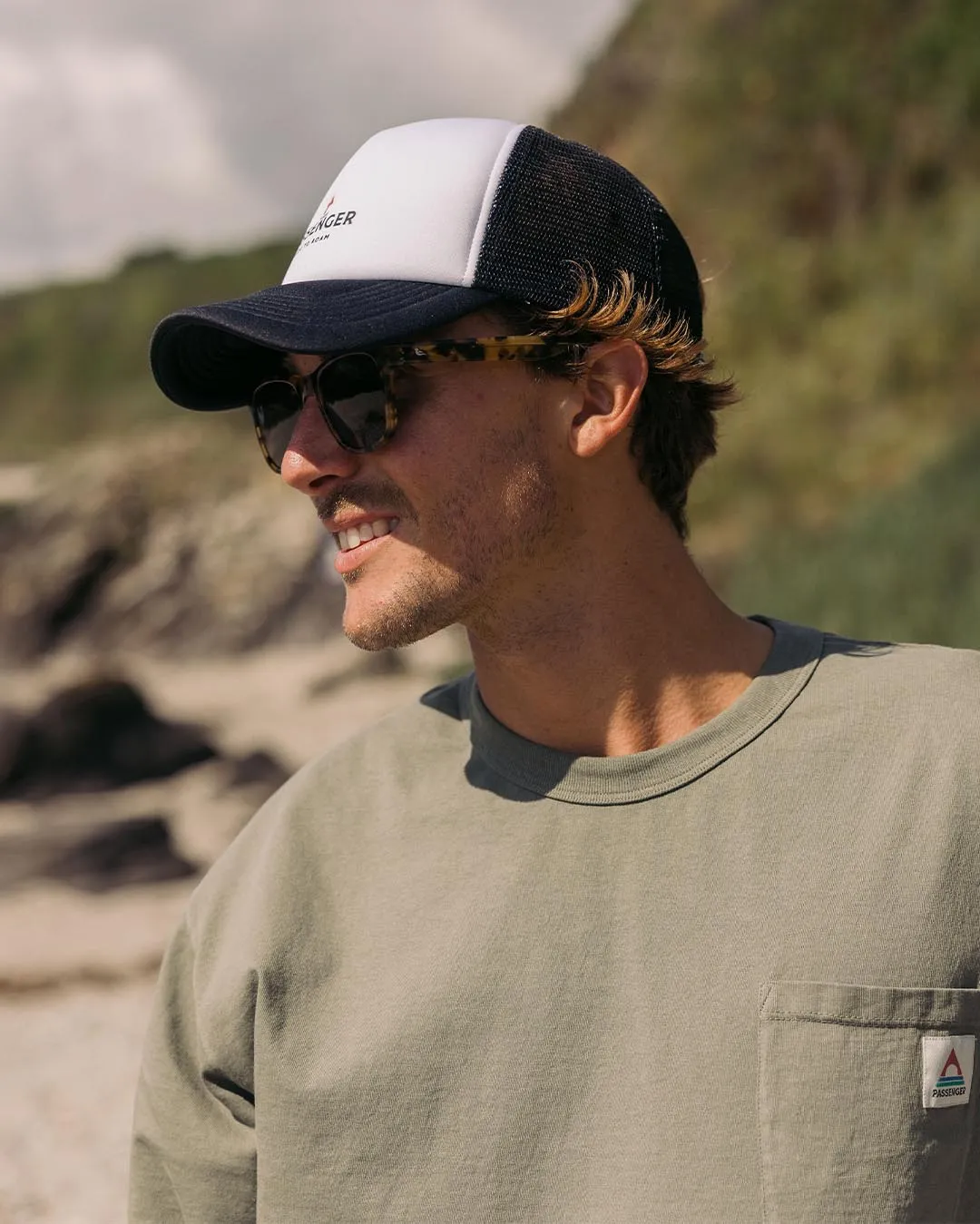 Casquette Beechey Snapback Trucker - Noir/ Blanc