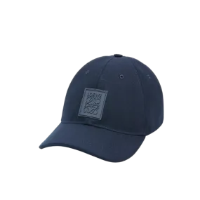 Casquette toile coton bleu marine patch Anagramme