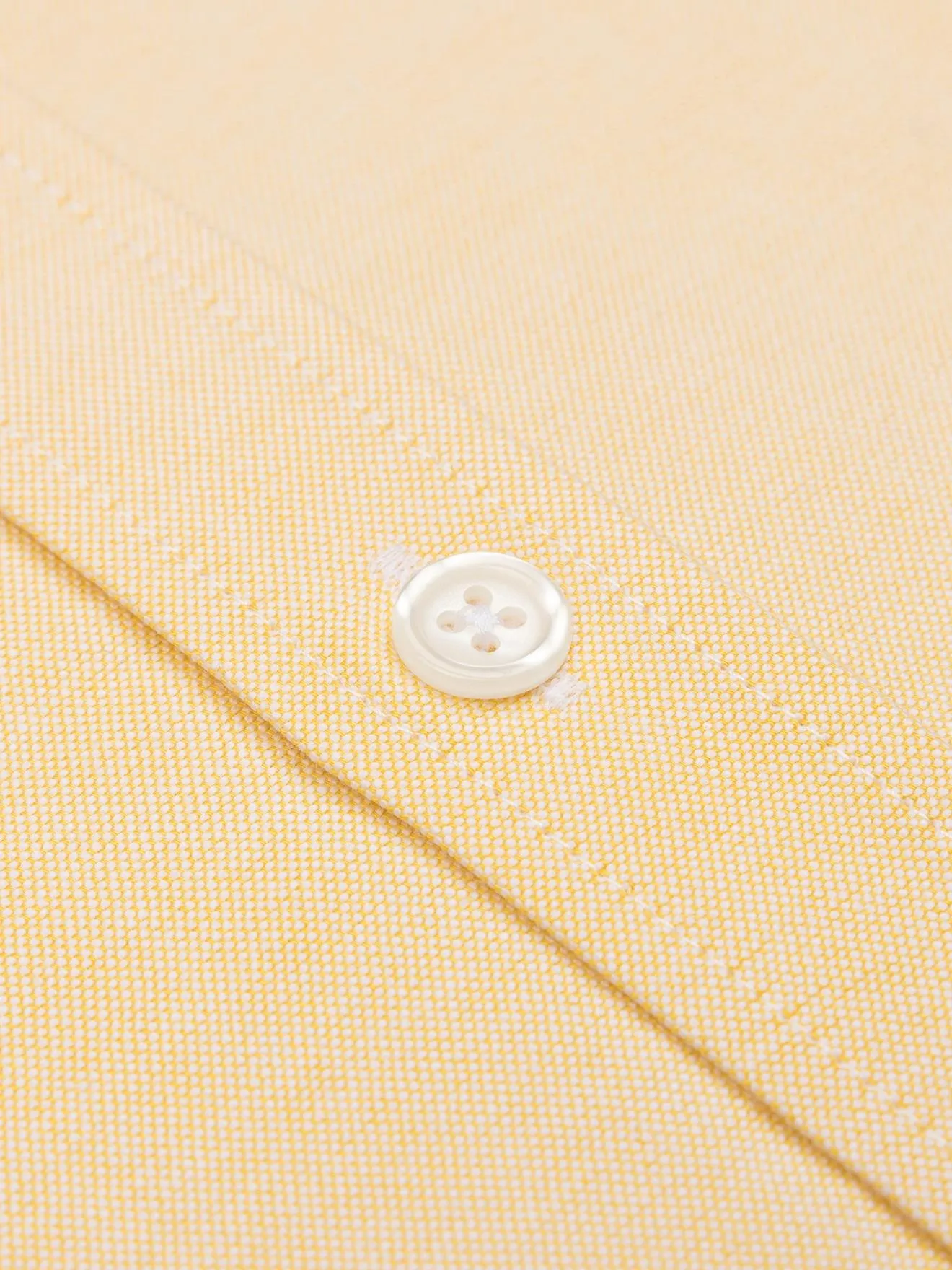 Chemise bio en oxford lavé jaune