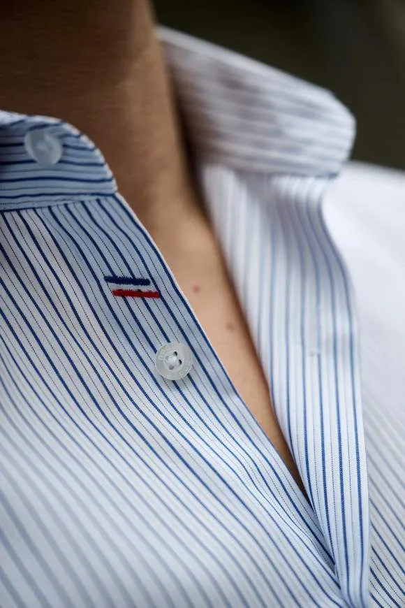 Chemise France Rayures Bleues