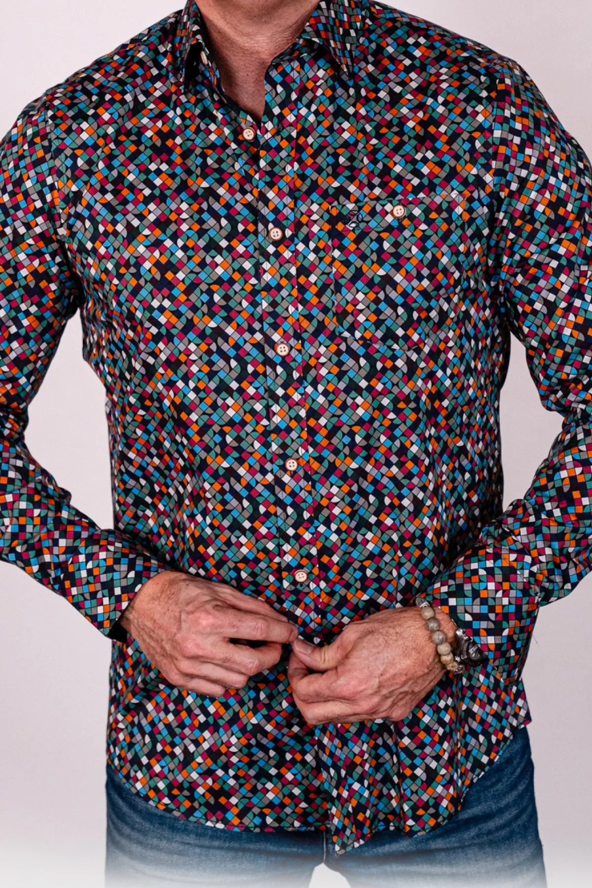 Chemise imprimé formes géométriques