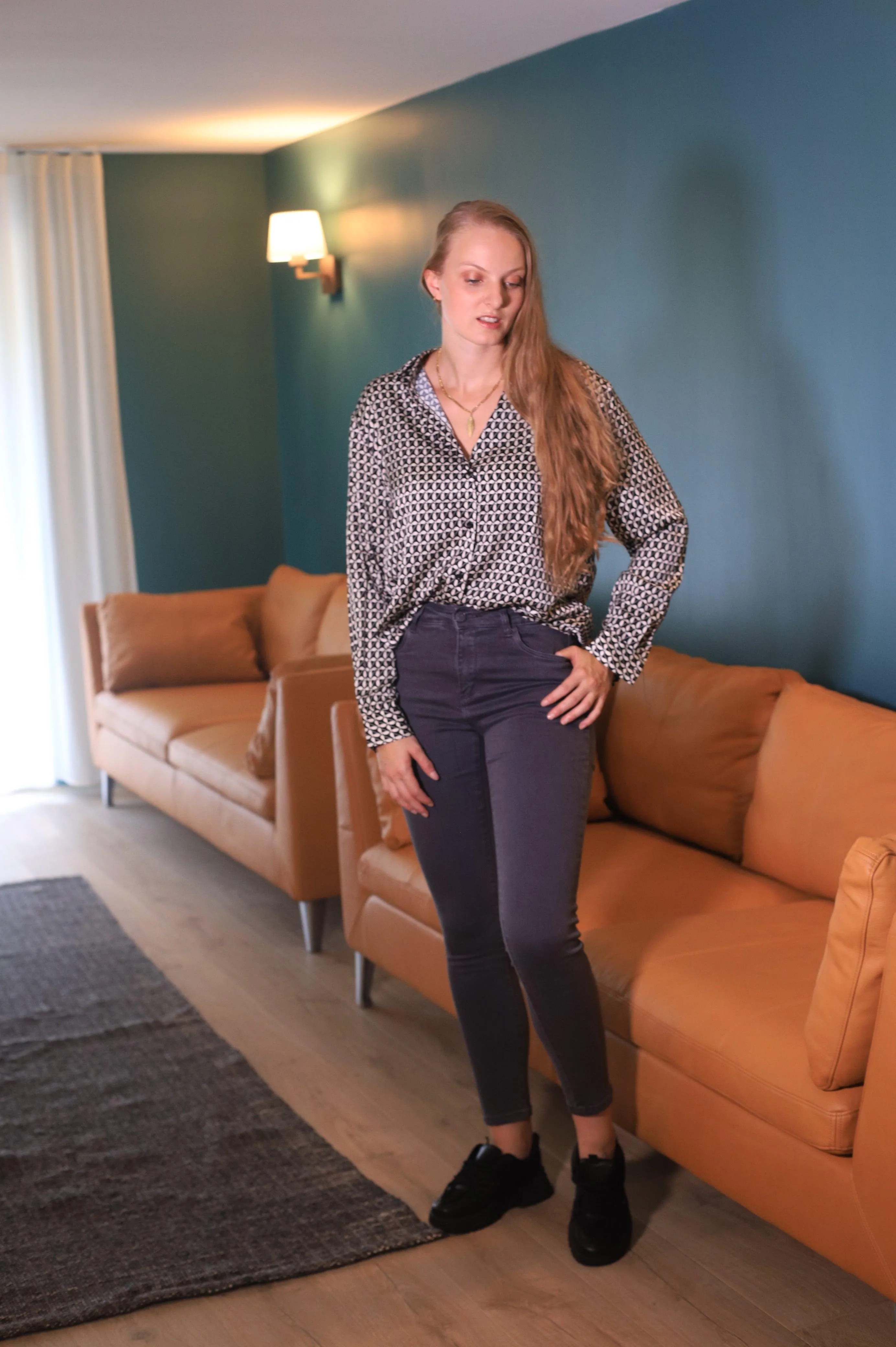 Chemise Imprimée à Manches Longues