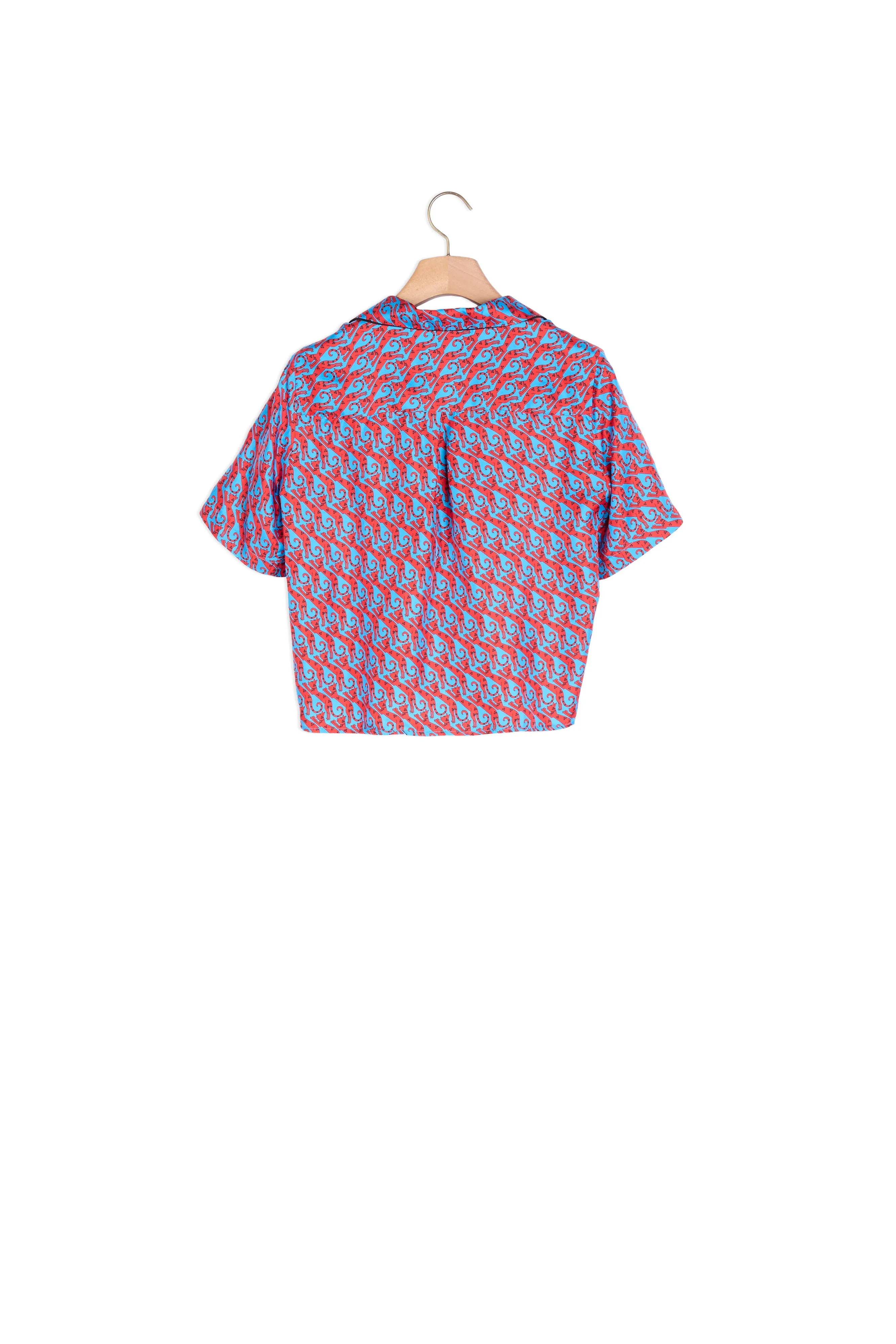Chemise pyjama en soie imprimée