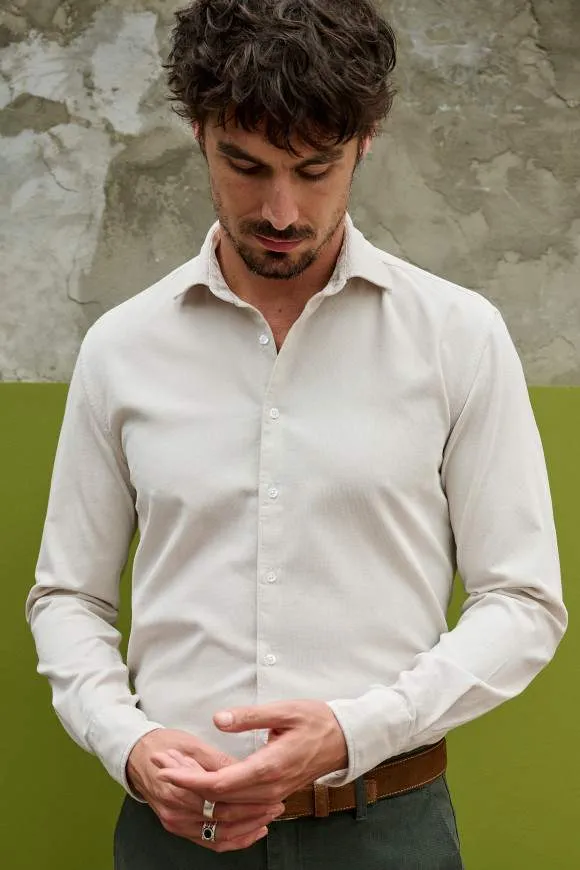 Chemise Velours Beige
