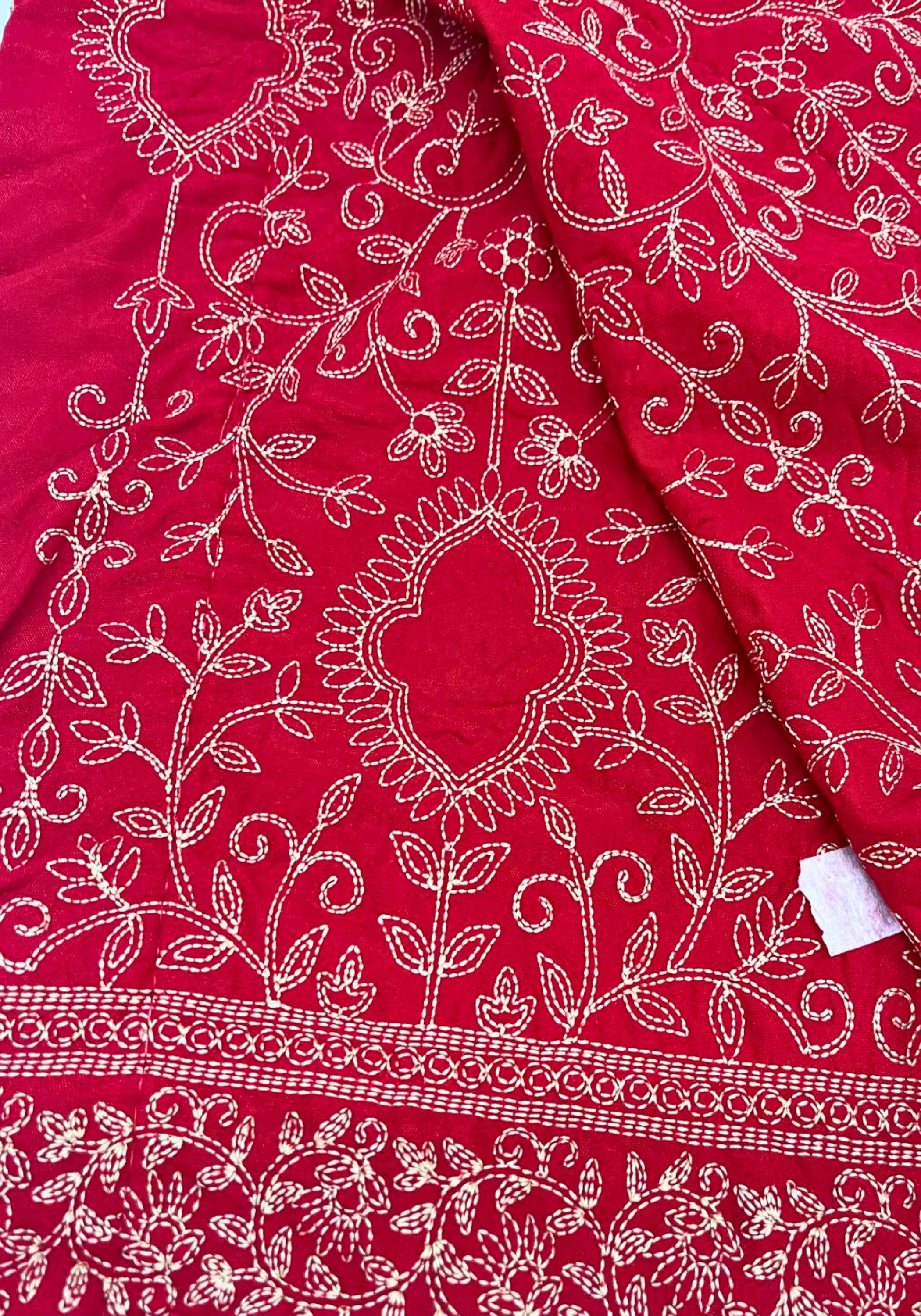 Chle velours banarasi rouge