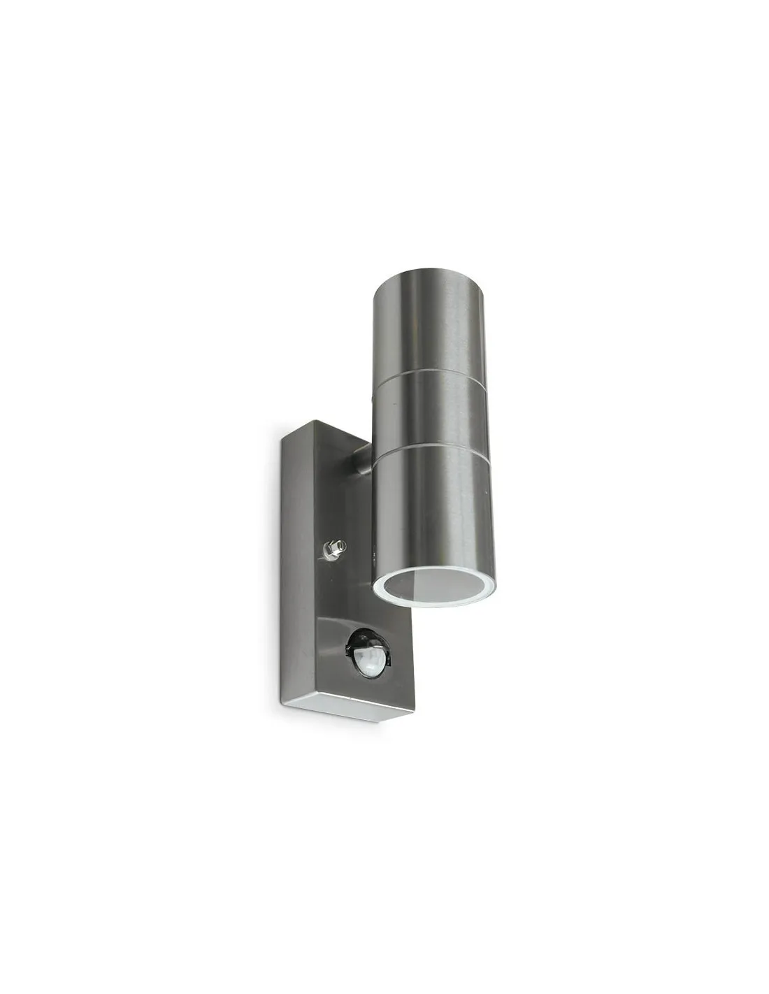 CLAIRETTE D/I APPLIQUE 2 X GU10 CYLINDRIQUE + DETEC IP44 INOX 316L MIIDEX VISION-EL 700380