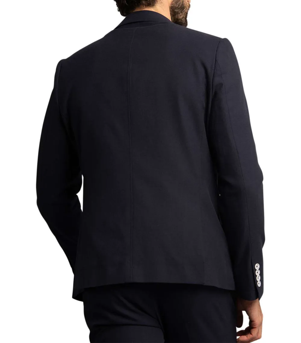 Costume avec des manches longues Delahaye en coton bleu marine