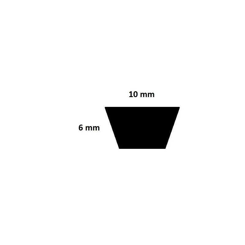 Courroie lisse trapézoïdale Mitsuboshi série Z59. L: 1538mm.