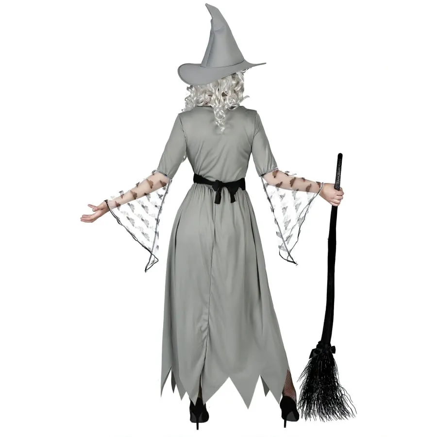 Déguisement femme sorcière grise