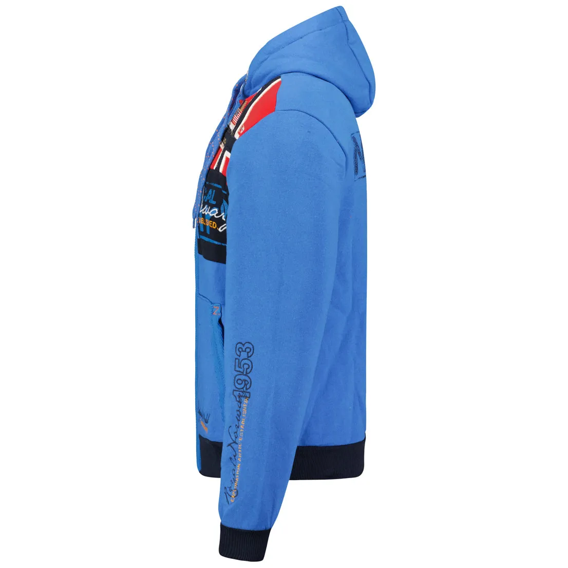 Geographical Norway Flyer Homme - Sweatshirt zippé Bleu Royal