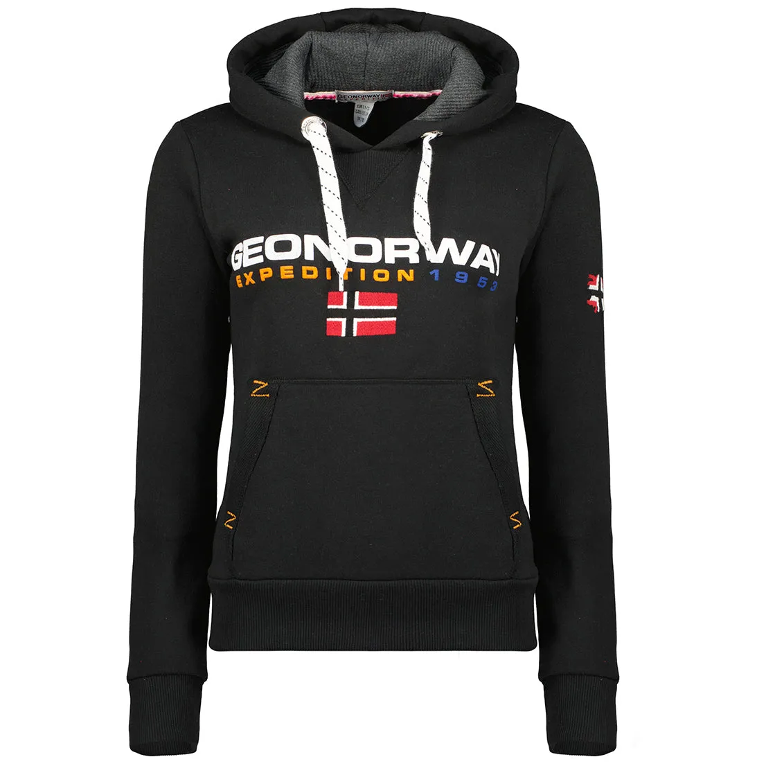 Geographical Norway Goliver Femme - Sweat Passe-Tête Noir