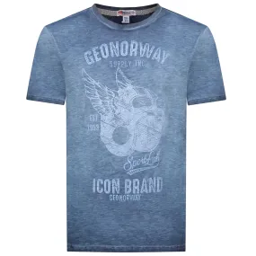 Geographical Norway Jarley Homme - T-shirt Manches Courtes Marine