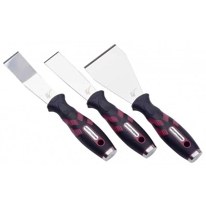 Jeu de 3 spatules/grattoirs à coupe INOX ergokraft KRAFTWERK