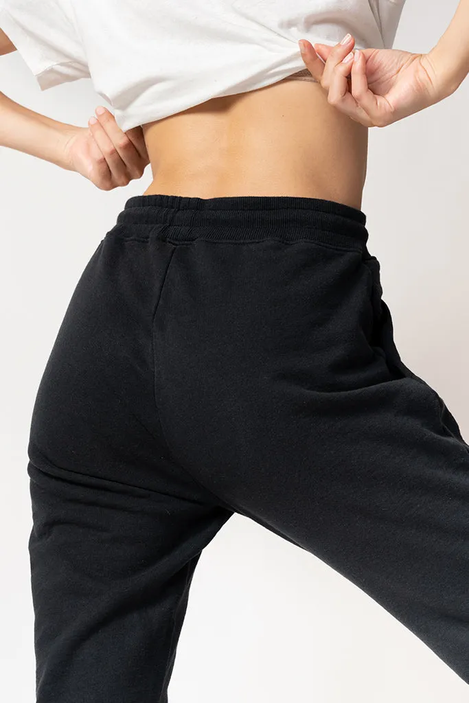 Le jogging Marty molleton bio-recyclé Noir black coffee