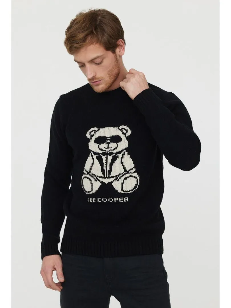 Lee Cooper - Pull manches longues polyester regular CNOURS - Noir