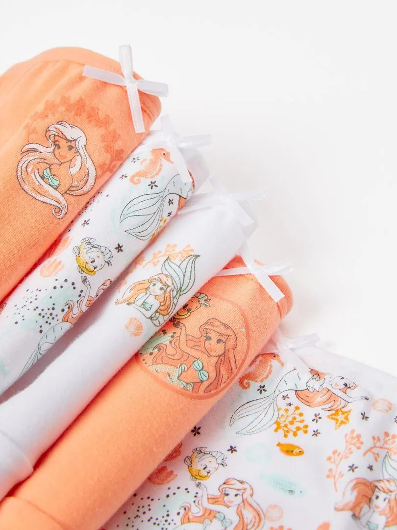 Lot 5 Culottes en Coton Fille 'Ariel'   DISNEY - Multicolore