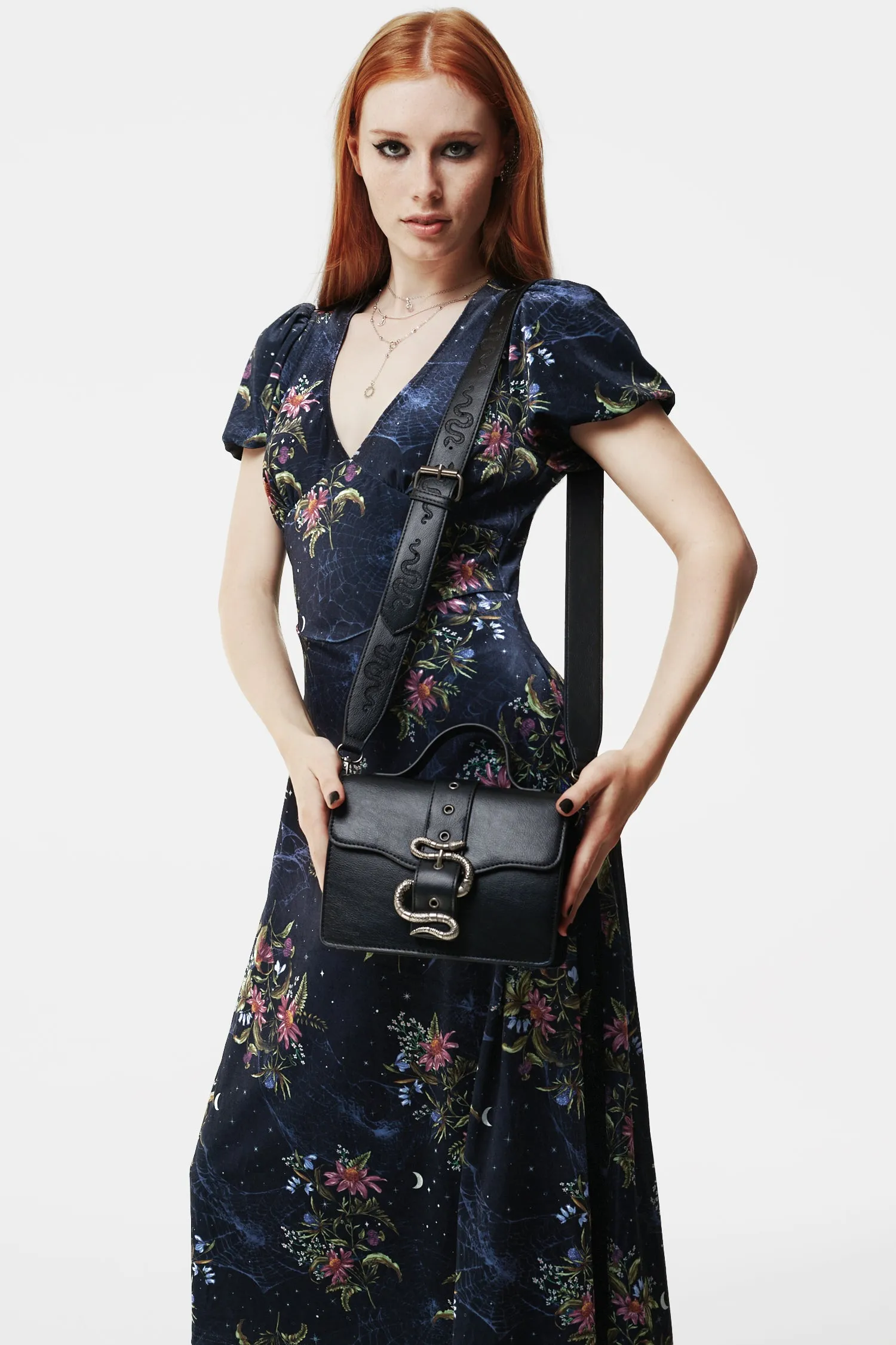 Mamba Snake Buckle Crossbody Bag