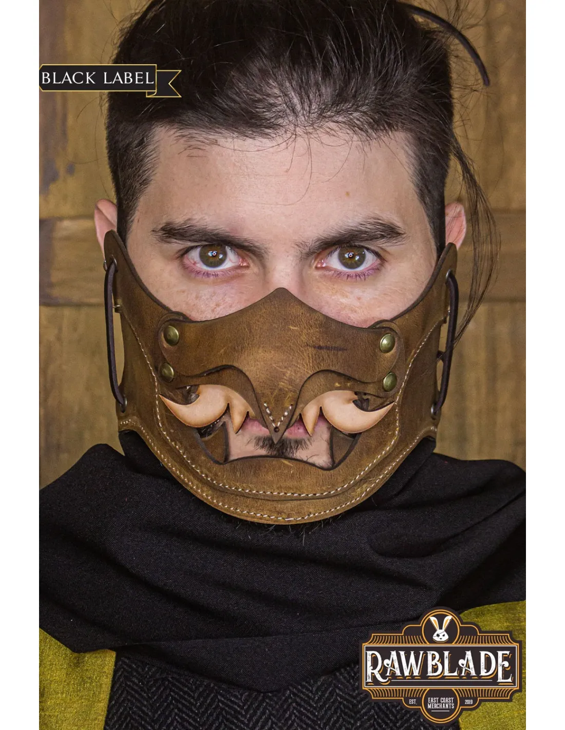Mempo cuir Matsu - vieilli ⚔️ Boutique Épées