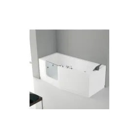 Novellini  iris baignoire à porte  170x80 droite whirpool avec télécommande touch screen avec robinetterie sur la baignoire bla: