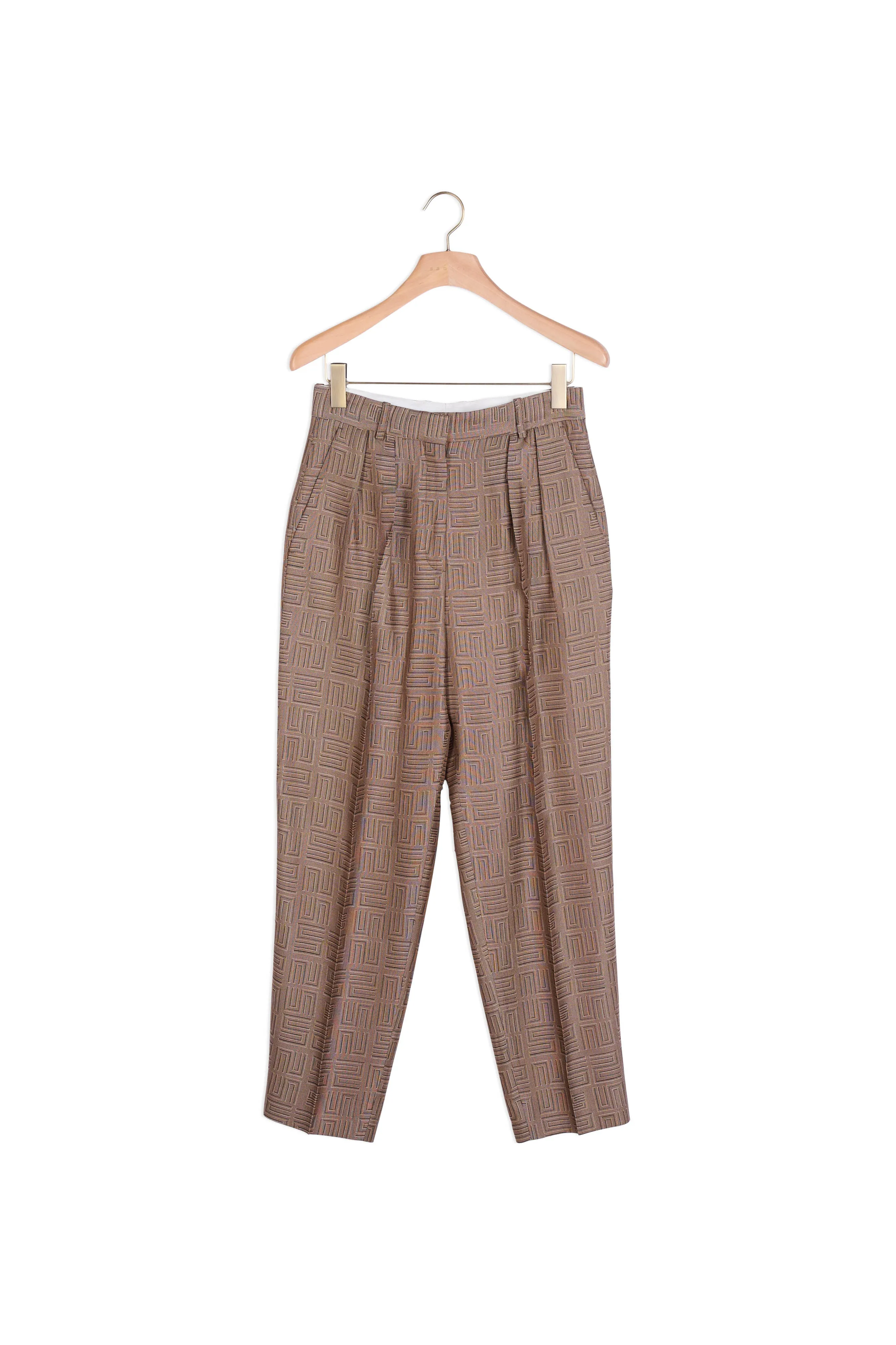 Pantalon en jacquard à taille haute