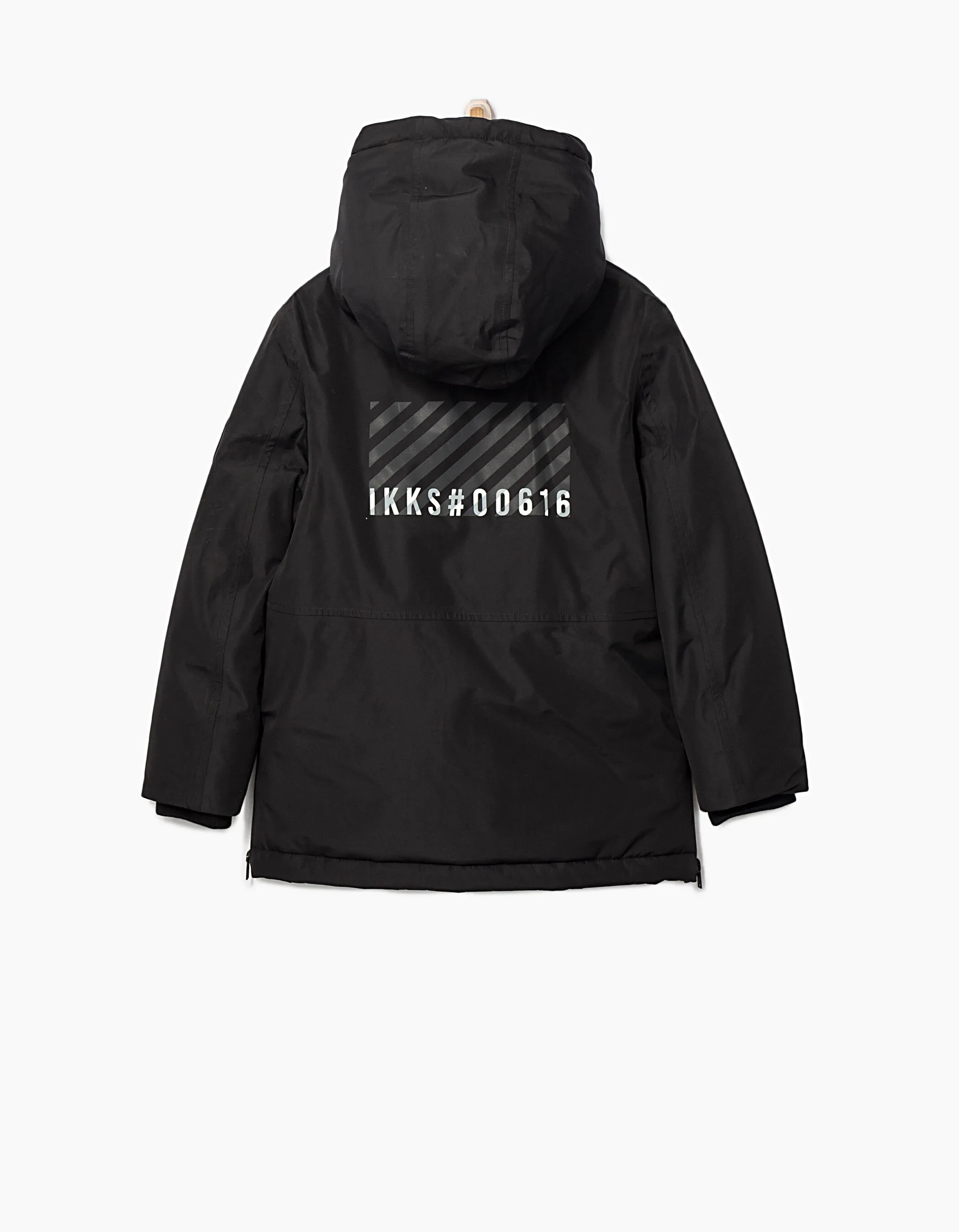 Parka noire chaude et waterproof garçon