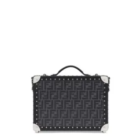 Petite valise rigide - Valise en tissu noir | Fendi