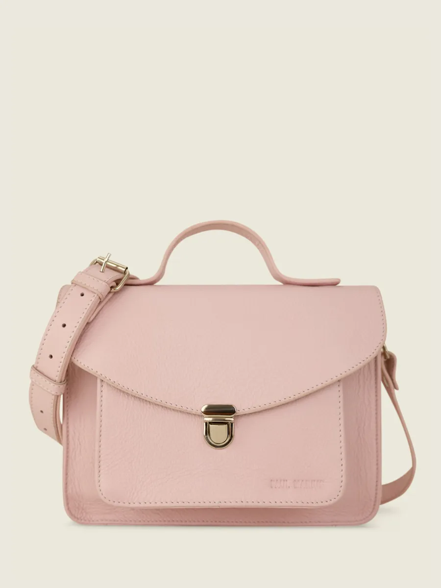 PINK LEATHER CROSS-BODY BAG WOMEN Mademoiselle George Pastel - Blush