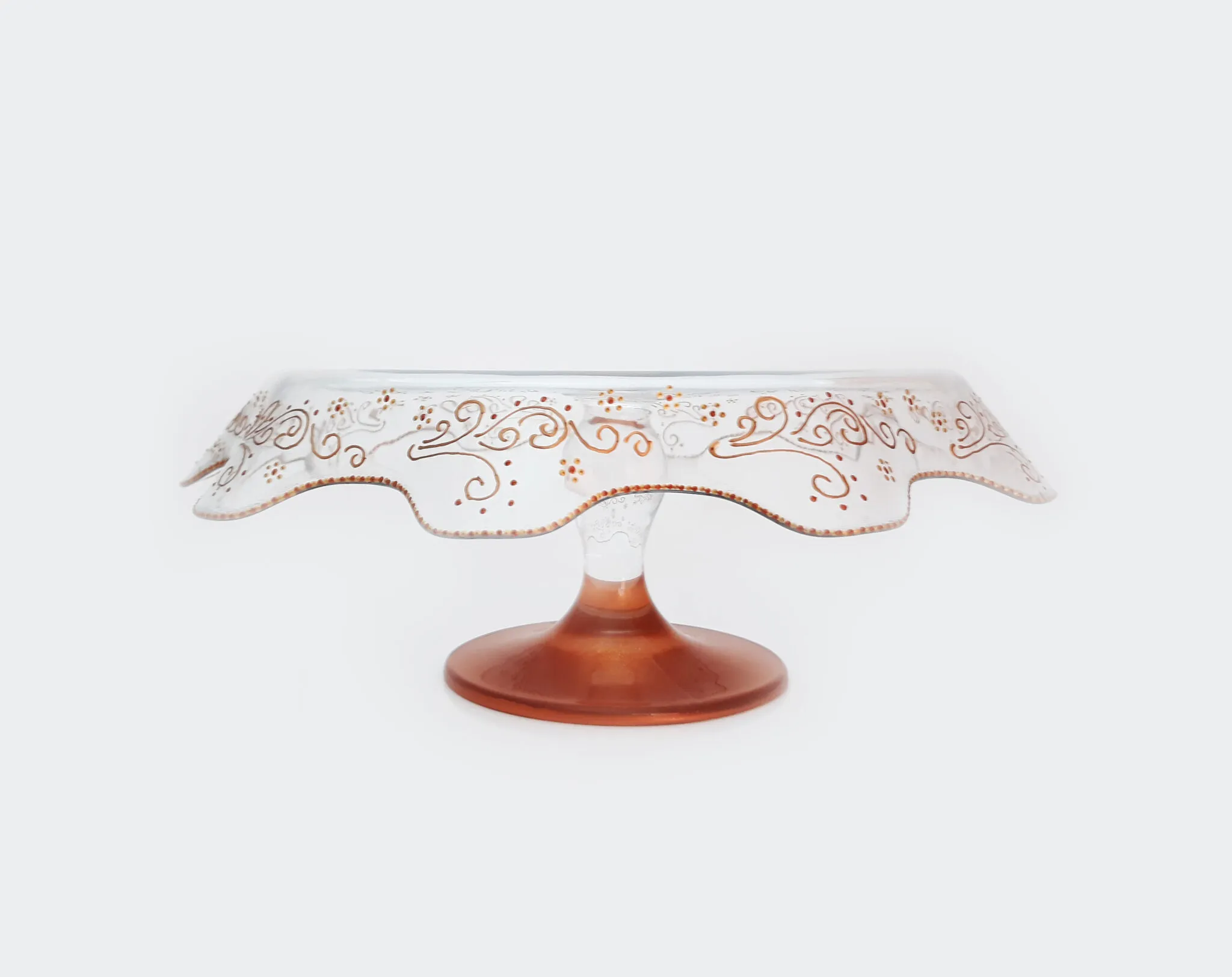 présentoir à gâteau peint à la main