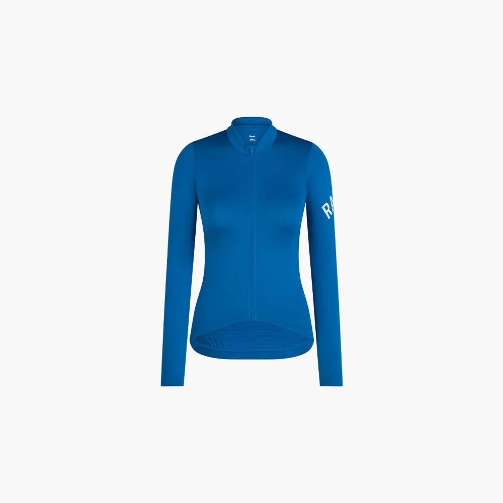 Rapha Maillot Femme Pro Team Manches Longues Midweight Petrol Blue