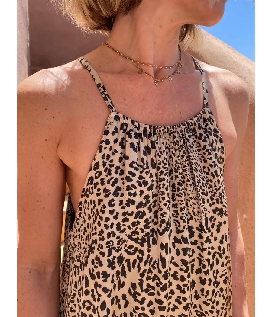 robe longue leopard