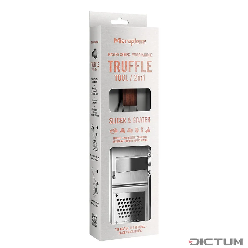Râpe de cuisine Microplane » Master «, accessoire à truffe 2in1, coupe & râpe