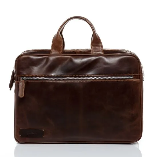 sac de collège avec bretelle cuir véritable naturel cuir lisse vintage cuir de buffle marron-clair ou marron CHELSEA sac pour pc