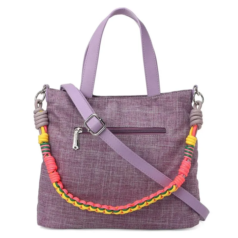 Sac porté main LES TROPEZIENNES "Sarek" violet | Planetebag.com