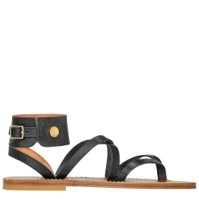 Sandales Longchamp x K.Jacques Cuir - Noir