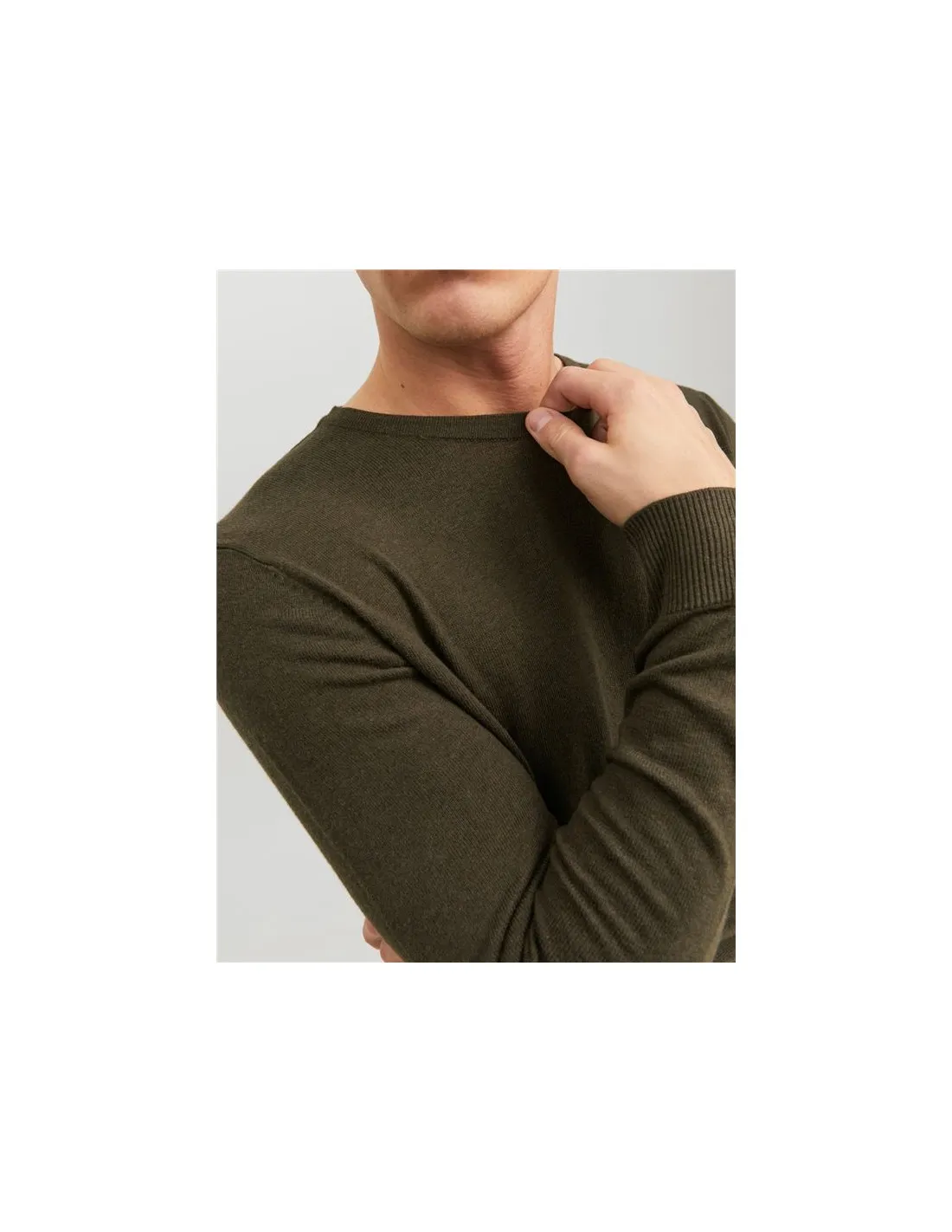 Sweat Jack and Jones eemil Knit Olive Night Homme