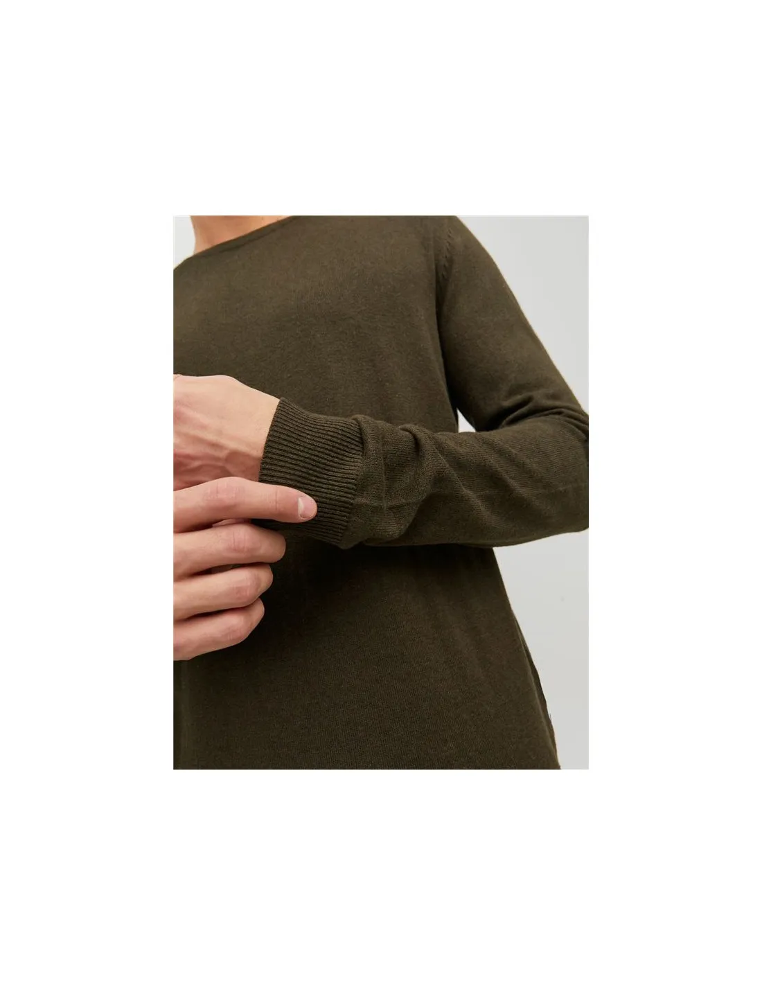Sweat Jack and Jones eemil Knit Olive Night Homme