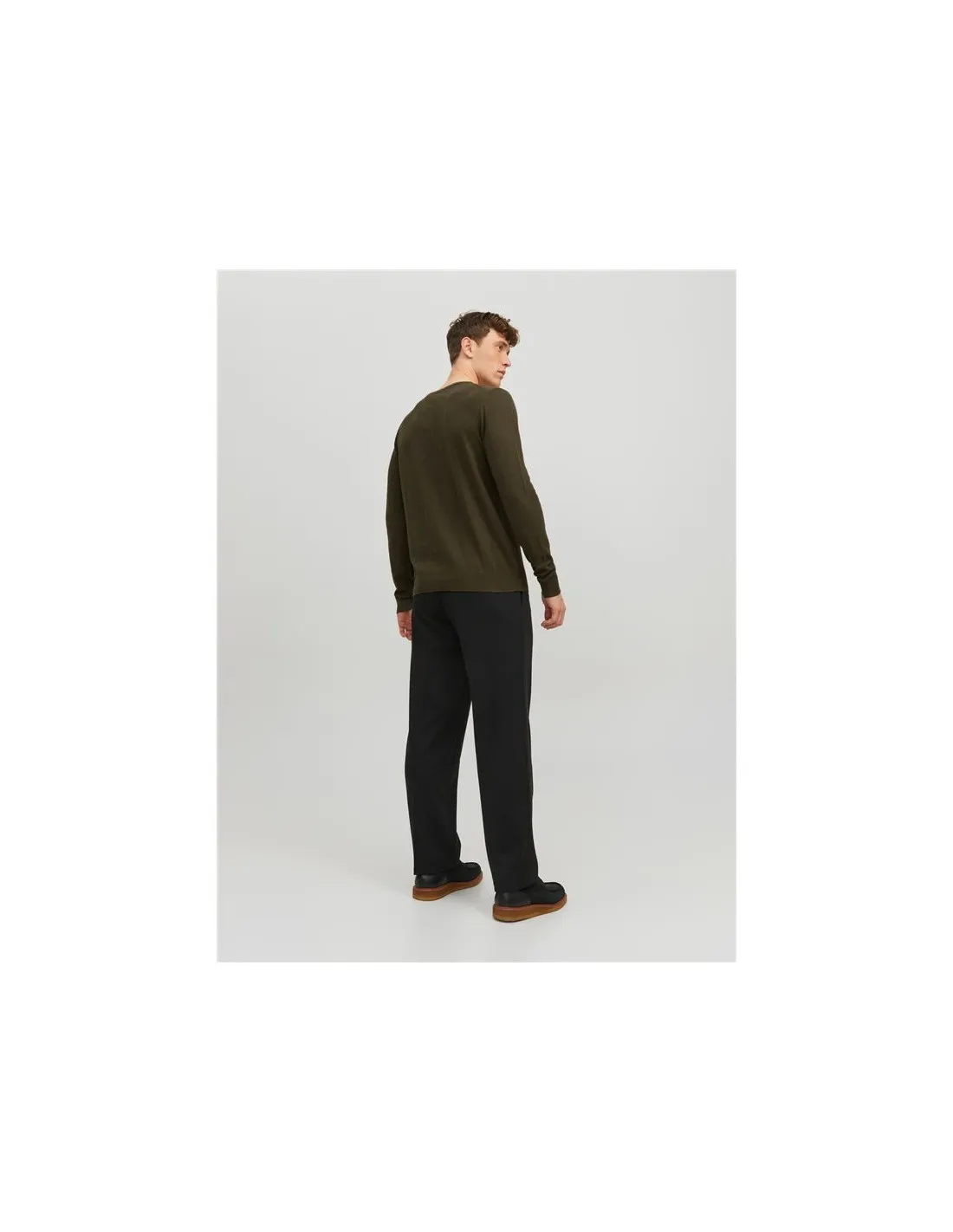 Sweat Jack and Jones eemil Knit Olive Night Homme