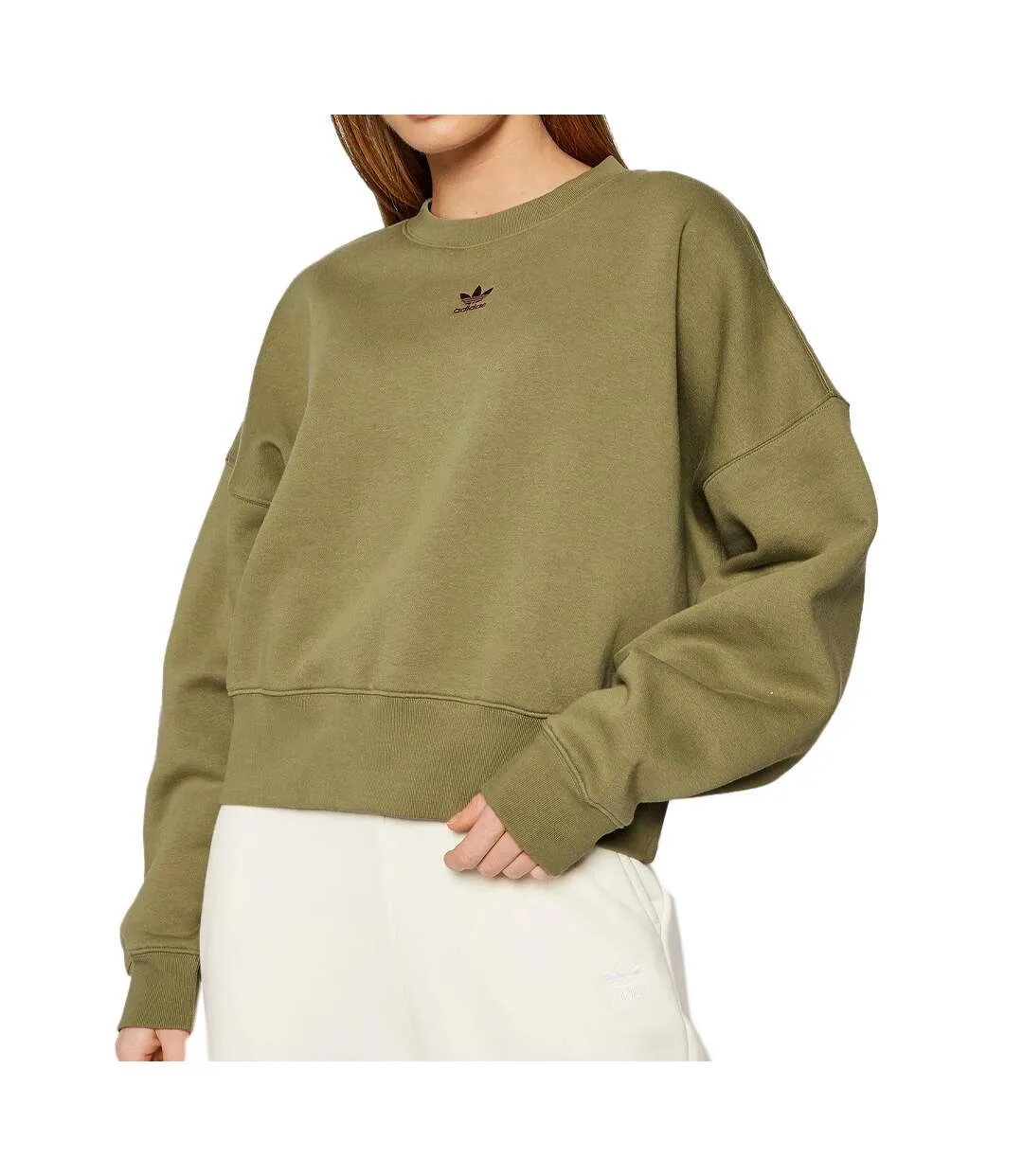 Sweat Kaki Femme Adidas Esential