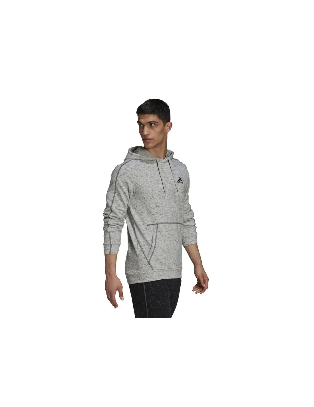 Sweatshirt adidas Essentials Mélange Brodé Petit Logo M Gris