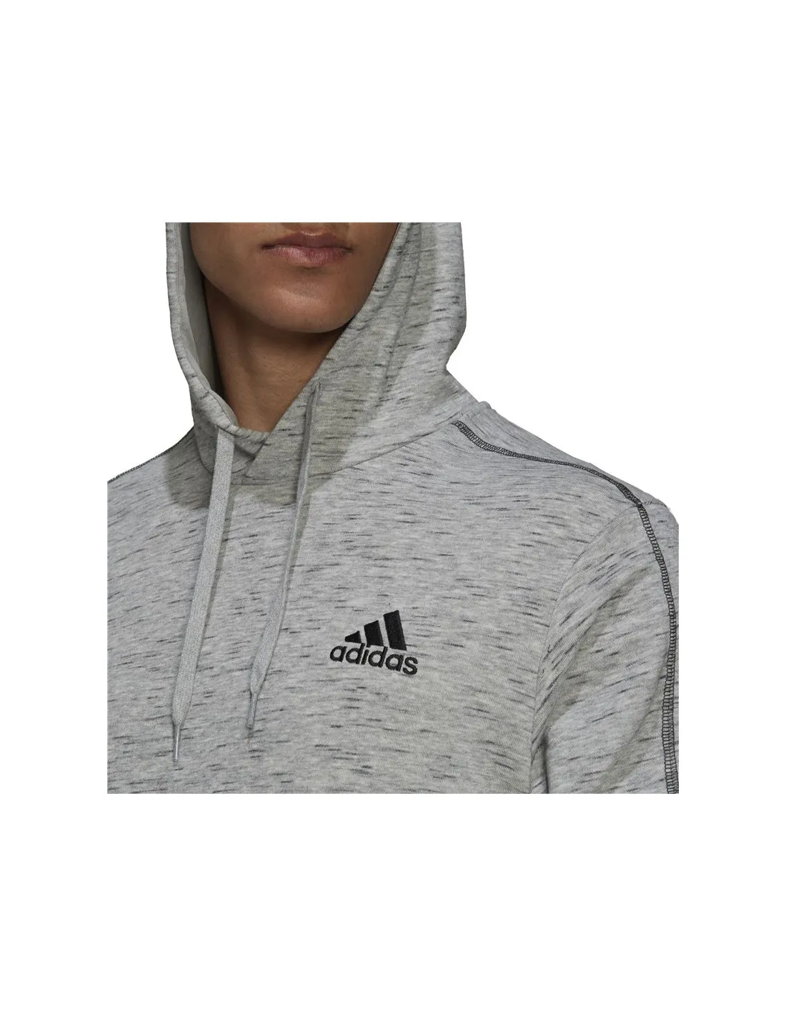 Sweatshirt adidas Essentials Mélange Brodé Petit Logo M Gris