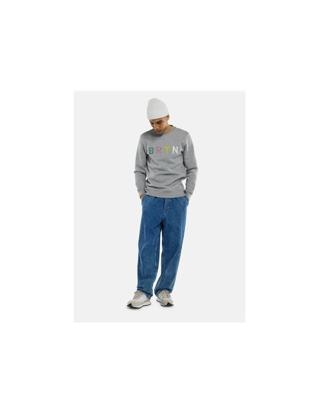 Sweatshirt Burton Mb Brtn Crew Gray Heather Multi Man