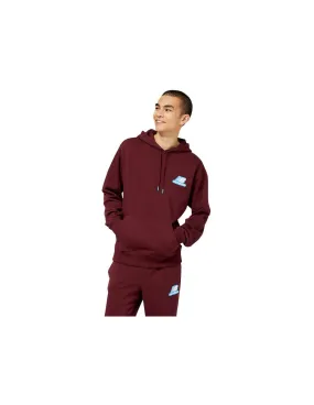 Sweatshirt New Balance Essentials Stacked Rubber PO vinotinto hombre