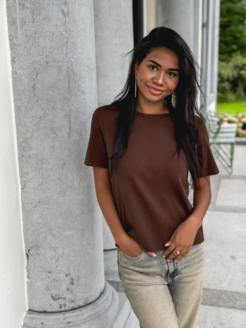 T-shirt Clémence - Chocolat