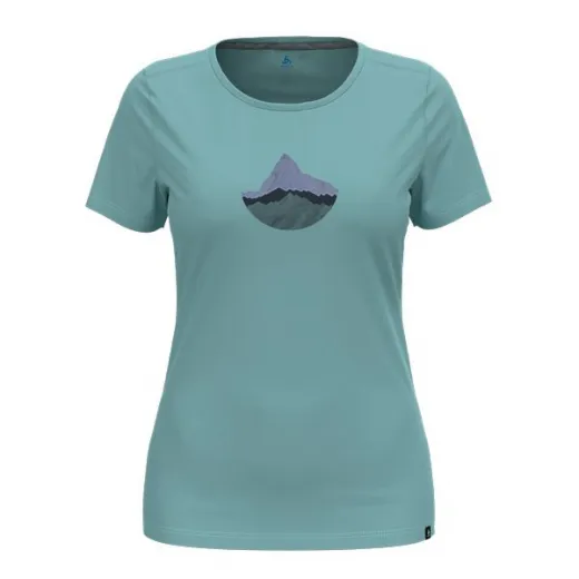 T-shirt femme f-dry mountain aqua haze