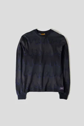 T-SHIRT  MANCHES LONGUES SPACE FLAME NOIR